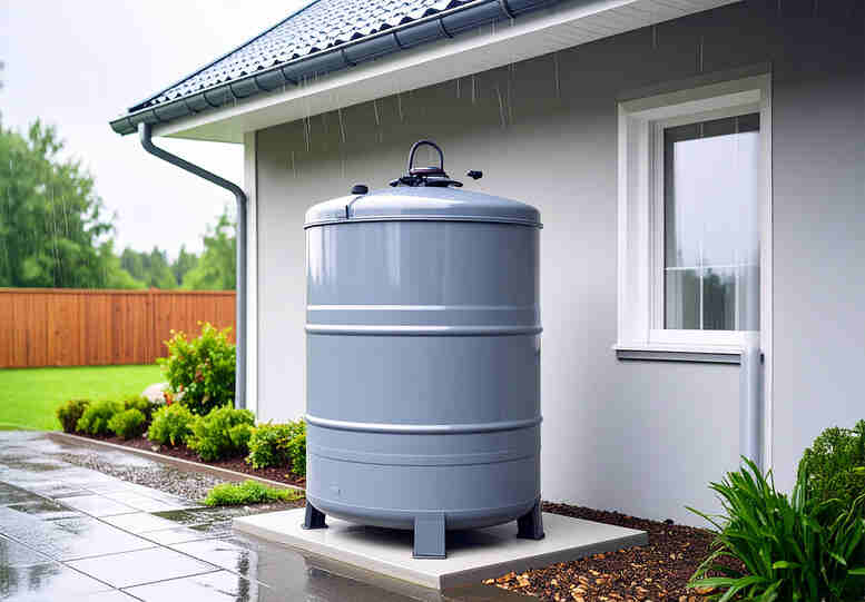 Wassertank im Garten